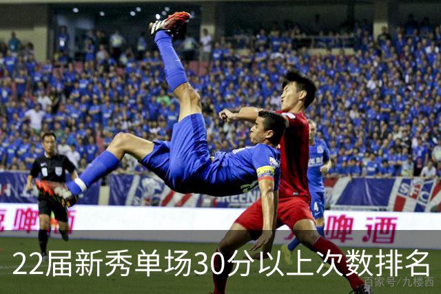 22届新秀单场30分以上次数排名
